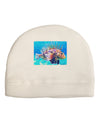 Lionfish in Watercolor Adult Fleece Beanie Cap Hat by-Beanie-TooLoud-White-One-Size-Fits-Most-Davson Sales