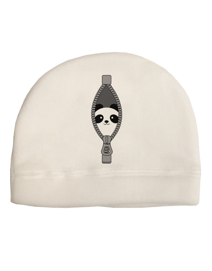 Funny Panda Peeking Out of Zipper Child Fleece Beanie Cap Hat by TooLoud-Beanie-TooLoud-White-One-Size-Fits-Most-Davson Sales