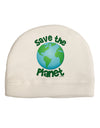 Save the Planet - Earth Child Fleece Beanie Cap Hat-Beanie-TooLoud-White-One-Size-Fits-Most-Davson Sales