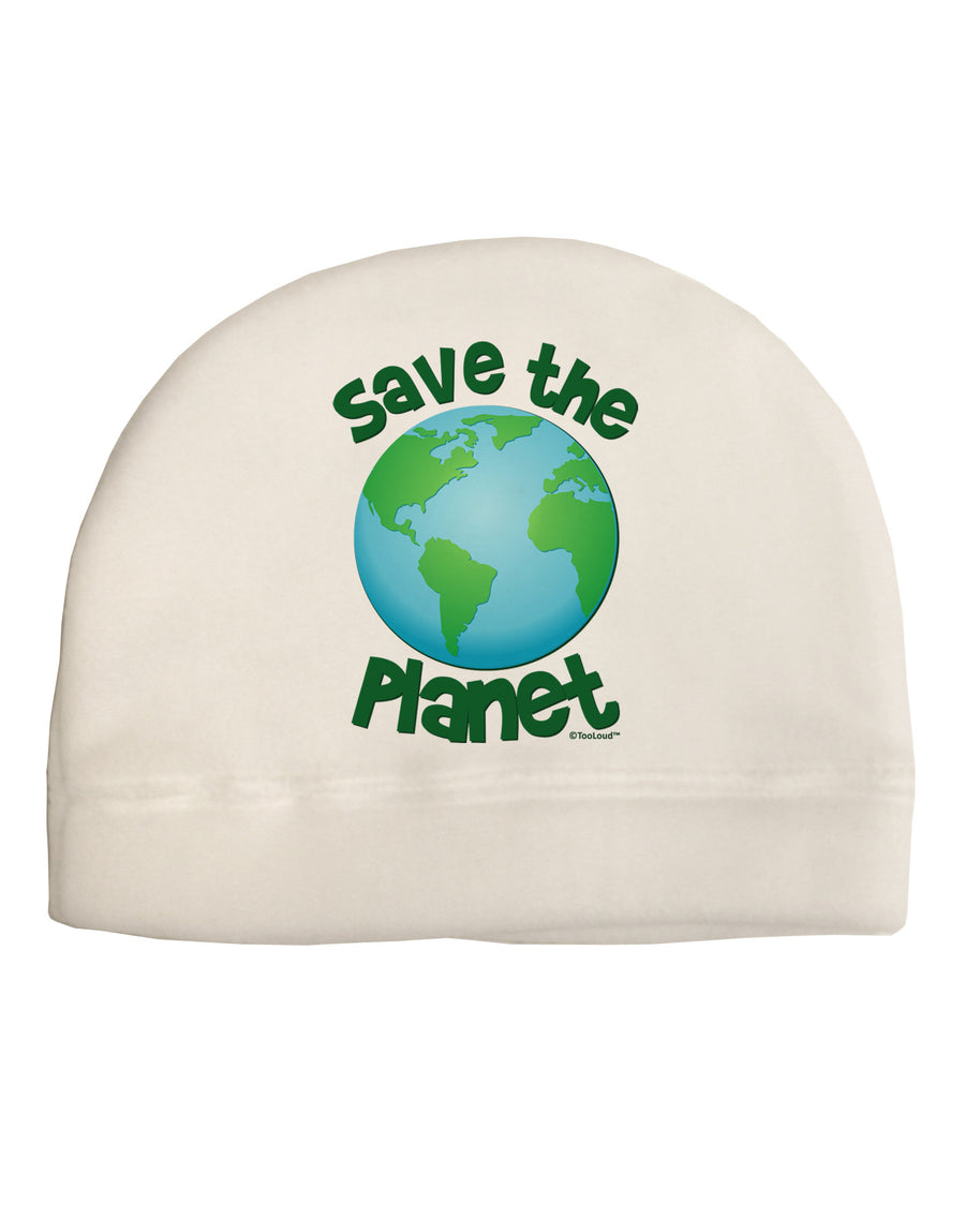 Save the Planet - Earth Child Fleece Beanie Cap Hat-Beanie-TooLoud-White-One-Size-Fits-Most-Davson Sales