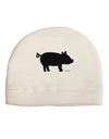 Pig Silhouette Design Adult Fleece Beanie Cap Hat by TooLoud-Beanie-TooLoud-White-One-Size-Fits-Most-Davson Sales