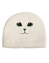Green-Eyed Cute Cat Face Adult Fleece Beanie Cap Hat