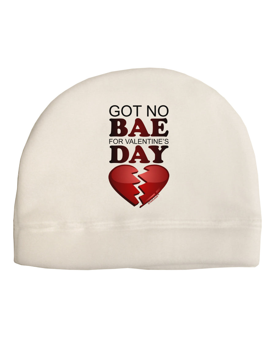 No Bae For Valentine's Day Adult Fleece Beanie Cap Hat-Beanie-TooLoud-White-One-Size-Fits-Most-Davson Sales