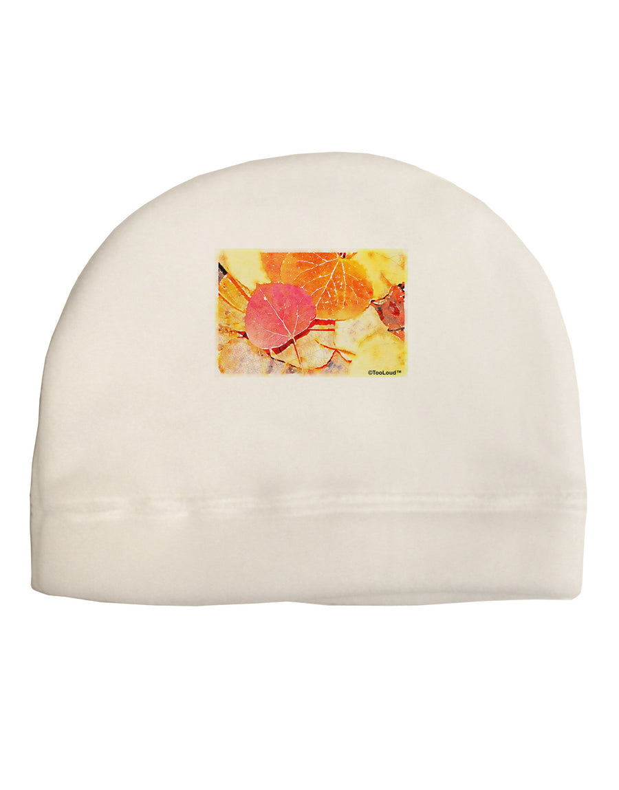 Colorado - Autumn WaterColor Adult Fleece Beanie Cap Hat-Beanie-TooLoud-White-One-Size-Fits-Most-Davson Sales