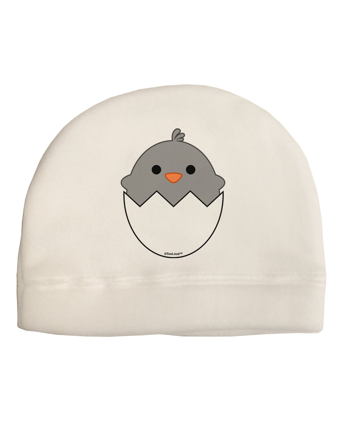 Cute Hatching Chick - Gray Adult Fleece Beanie Cap Hat by TooLoud-Beanie-TooLoud-White-One-Size-Fits-Most-Davson Sales