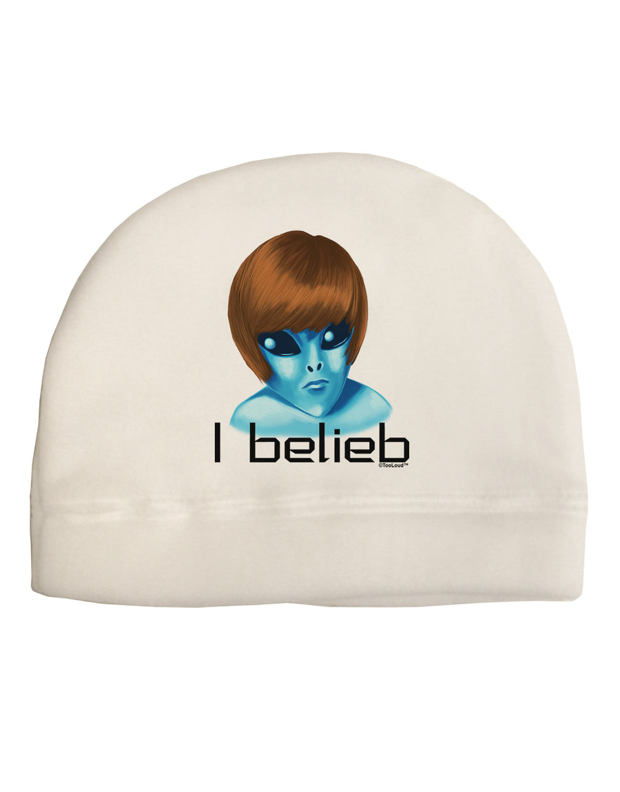 Extraterrestial - I Belieb Child Fleece Beanie Cap Hat by TooLoud-Beanie-TooLoud-White-One-Size-Fits-Most-Davson Sales