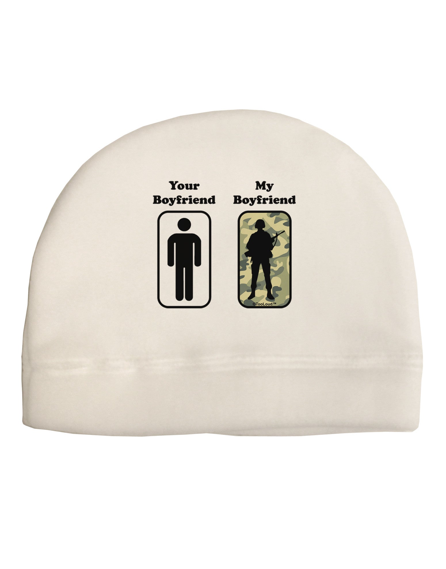 Your Boyfriend My Boyfriend Adult Fleece Beanie Cap Hat-Beanie-TooLoud-White-One-Size-Fits-Most-Davson Sales