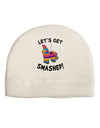 Let's Get Smashed Pinata Adult Fleece Beanie Cap Hat-Beanie-TooLoud-White-One-Size-Fits-Most-Davson Sales