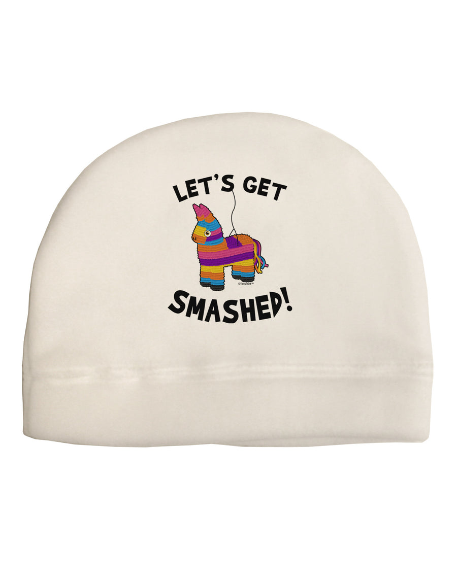 Let's Get Smashed Pinata Adult Fleece Beanie Cap Hat-Beanie-TooLoud-White-One-Size-Fits-Most-Davson Sales