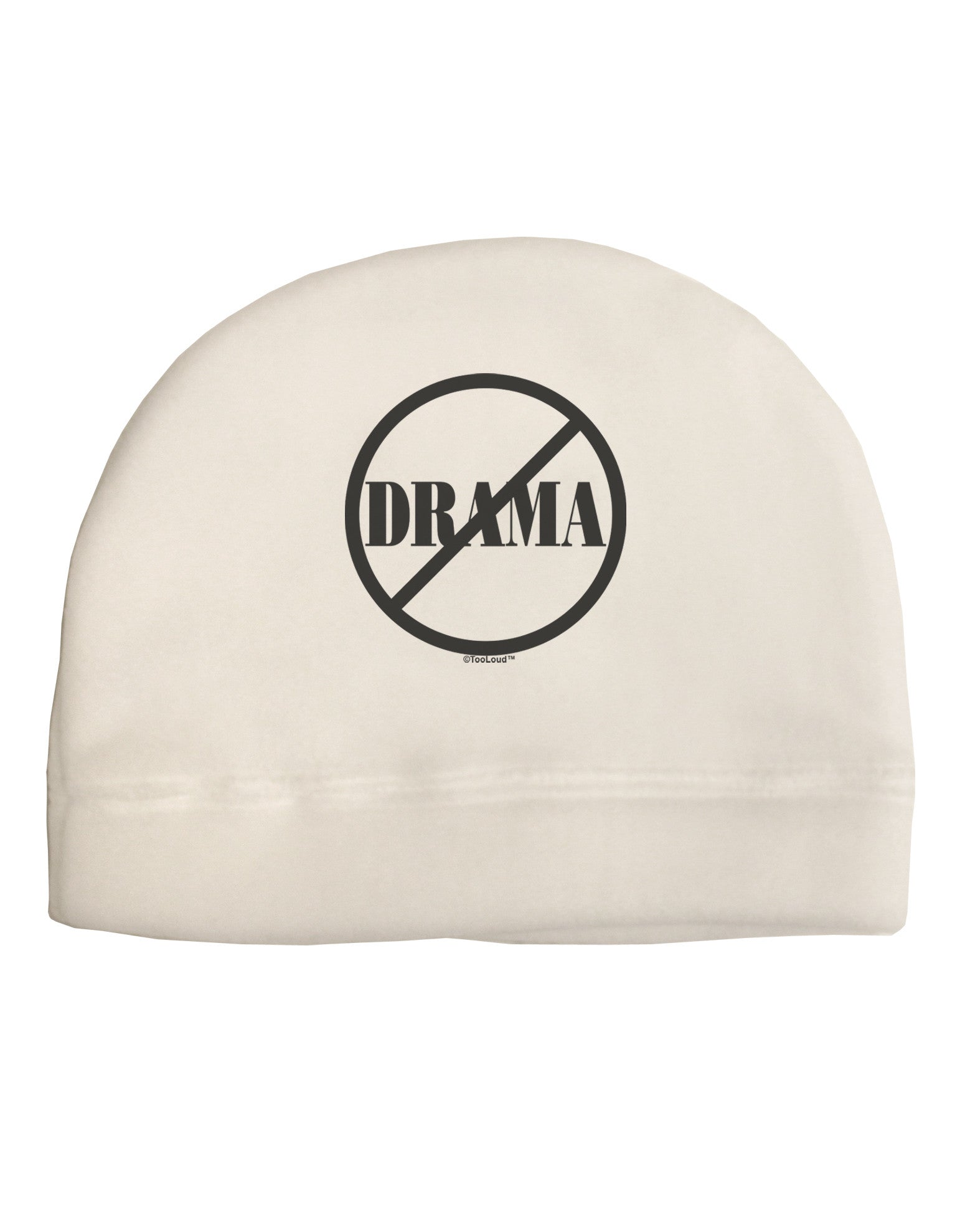 No Drama Allowed Adult Fleece Beanie Cap Hat-Beanie-TooLoud-White-One-Size-Fits-Most-Davson Sales
