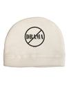 No Drama Allowed Adult Fleece Beanie Cap Hat-Beanie-TooLoud-White-One-Size-Fits-Most-Davson Sales