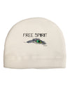 Graphic Feather Design - Free Spirit Adult Fleece Beanie Cap Hat by TooLoud-Beanie-TooLoud-White-One-Size-Fits-Most-Davson Sales