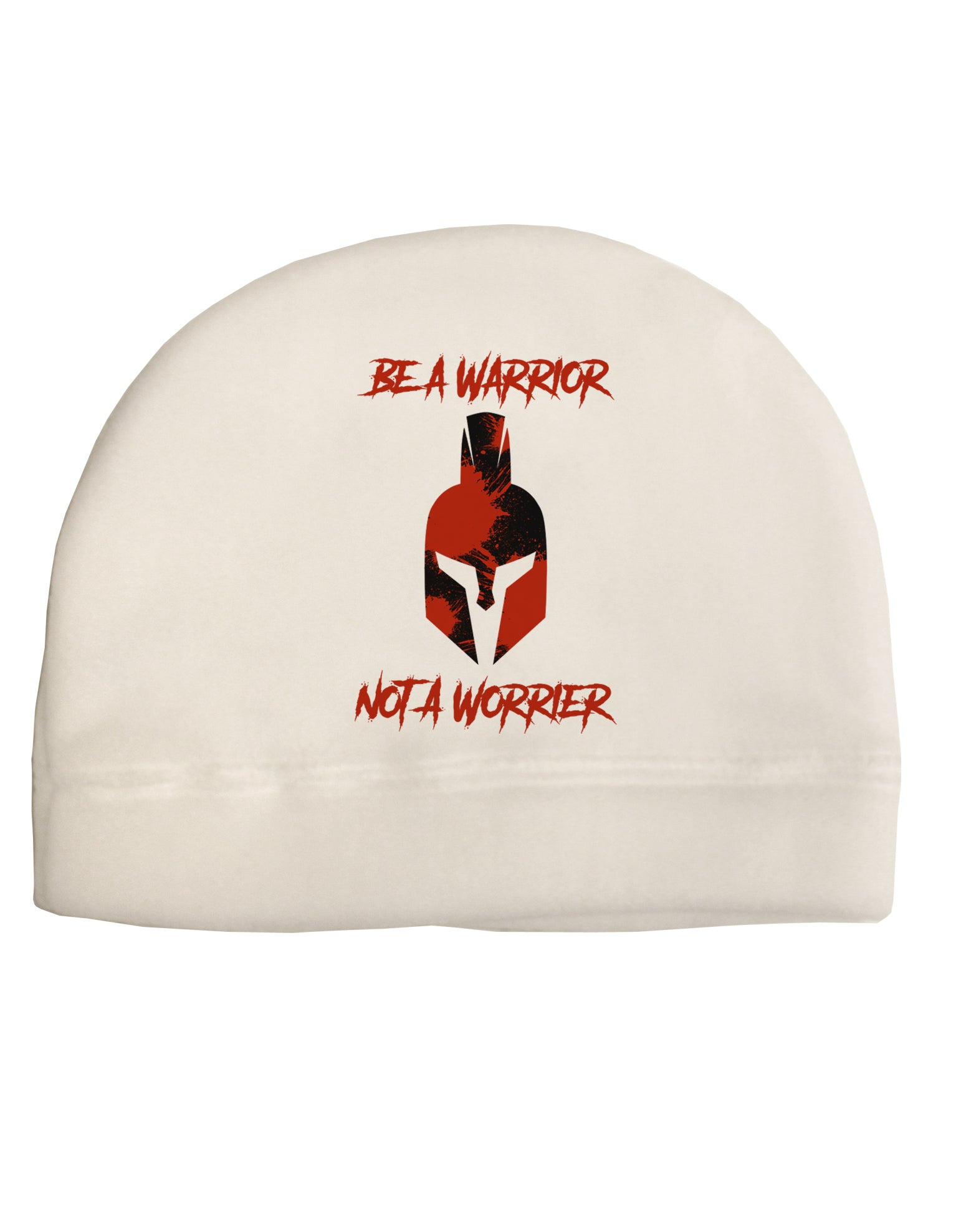 Be a Warrior Not a Worrier Adult Fleece Beanie Cap Hat by TooLoud-TooLoud-White-One-Size-Fits-Most-Davson Sales