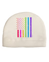 American Pride - Rainbow Flag Adult Fleece Beanie Cap Hat-Beanie-TooLoud-White-One-Size-Fits-Most-Davson Sales