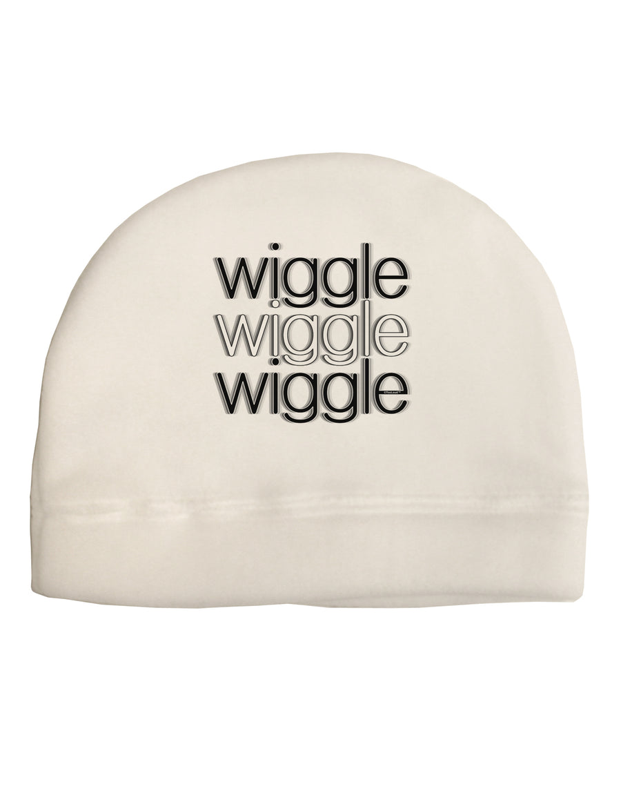 Wiggle Wiggle Wiggle - Text Child Fleece Beanie Cap Hat-Beanie-TooLoud-White-One-Size-Fits-Most-Davson Sales