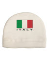 Italian Flag - Italy Text Adult Fleece Beanie Cap Hat by TooLoud-Beanie-TooLoud-White-One-Size-Fits-Most-Davson Sales