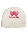 Dos Corazones Unidos Design Adult Fleece Beanie Cap Hat by TooLoud-Beanie-TooLoud-White-One-Size-Fits-Most-Davson Sales