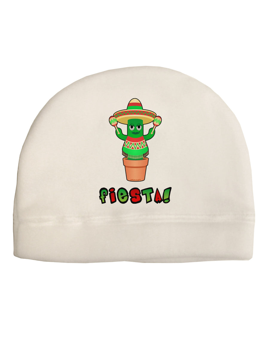 Fiesta Cactus Poncho Text Adult Fleece Beanie Cap Hat-Beanie-TooLoud-White-One-Size-Fits-Most-Davson Sales