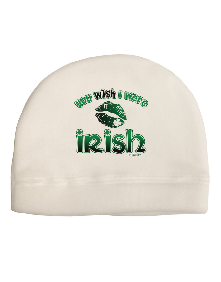 TooLoud You Wish I Were Irish Adult Fleece Beanie Cap Hat-Beanie-TooLoud-White-One-Size-Fits-Most-Davson Sales