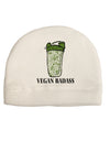 Vegan Badass Blender Bottle Adult Fleece Beanie Cap Hat-Beanie-TooLoud-White-One-Size-Fits-Most-Davson Sales