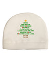 Deck the Halls Lyrics Christmas Tree Child Fleece Beanie Cap Hat-Beanie-TooLoud-White-One-Size-Fits-Most-Davson Sales