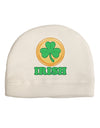 Shamrock Button - Irish Adult Fleece Beanie Cap Hat by TooLoud-Beanie-TooLoud-White-One-Size-Fits-Most-Davson Sales