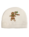 Oh Snap Gingerbread Man Christmas Child Fleece Beanie Cap Hat-Beanie-TooLoud-White-One-Size-Fits-Most-Davson Sales