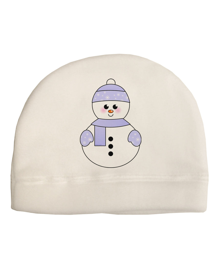 Cute Snowman With Hat and Scarf Christmas Adult Fleece Beanie Cap Hat-Beanie-TooLoud-White-One-Size-Fits-Most-Davson Sales