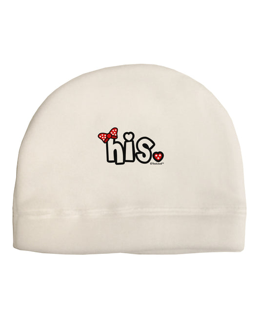 Matching His and Hers Design - His - Red Bow Child Fleece Beanie Cap Hat by TooLoud-Beanie-TooLoud-White-One-Size-Fits-Most-Davson Sales