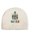 I Can't Keep Calm I'm Irish Adult Fleece Beanie Cap Hat-Beanie-TooLoud-White-One-Size-Fits-Most-Davson Sales