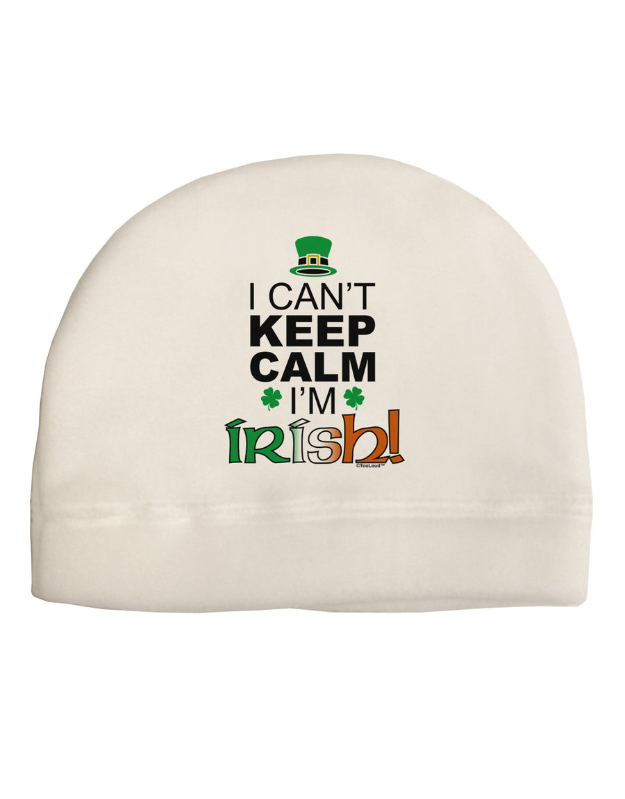 I Can't Keep Calm I'm Irish Adult Fleece Beanie Cap Hat-Beanie-TooLoud-White-One-Size-Fits-Most-Davson Sales