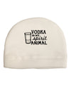 Vodka Is My Spirit Animal Adult Fleece Beanie Cap Hat-Beanie-TooLoud-White-One-Size-Fits-Most-Davson Sales