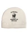 Strong Bison Text Adult Fleece Beanie Cap Hat-Beanie-TooLoud-White-One-Size-Fits-Most-Davson Sales