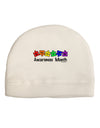 Autism Awareness Month - Colorful Puzzle Pieces Child Fleece Beanie Cap Hat by TooLoud-Beanie-TooLoud-White-One-Size-Fits-Most-Davson Sales