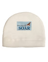 Don't Just Fly SOAR Adult Fleece Beanie Cap Hat-Beanie-TooLoud-White-One-Size-Fits-Most-Davson Sales