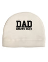 Dad Knows Best Adult Fleece Beanie Cap Hat by TooLoud-Beanie-TooLoud-White-One-Size-Fits-Most-Davson Sales