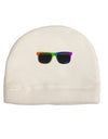 Pride Rainbow Glasses Adult Fleece Beanie Cap Hat by TooLoud-Beanie-TooLoud-White-One-Size-Fits-Most-Davson Sales