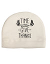 Time to Give Thanks Adult Fleece Beanie Cap Hat-Beanie-TooLoud-White-One-Size-Fits-Most-Davson Sales