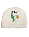 I Like Irish Rooster Silhouette Adult Fleece Beanie Cap Hat by TooLoud-Beanie-TooLoud-White-One-Size-Fits-Most-Davson Sales