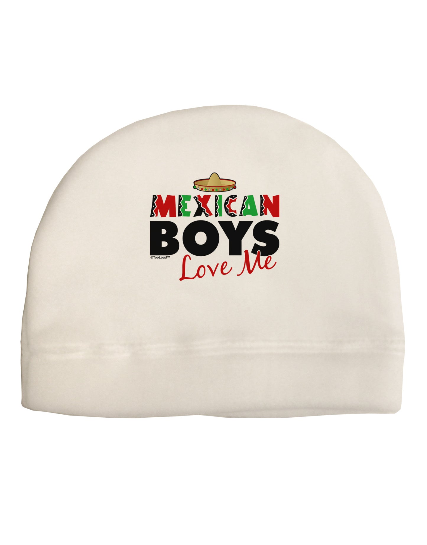Mexican Boys Love Me Adult Fleece Beanie Cap Hat-Beanie-TooLoud-White-One-Size-Fits-Most-Davson Sales