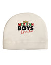 Mexican Boys Love Me Adult Fleece Beanie Cap Hat-Beanie-TooLoud-White-One-Size-Fits-Most-Davson Sales