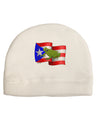 Puerto Rico Coqui Adult Fleece Beanie Cap Hat-Beanie-TooLoud-White-One-Size-Fits-Most-Davson Sales