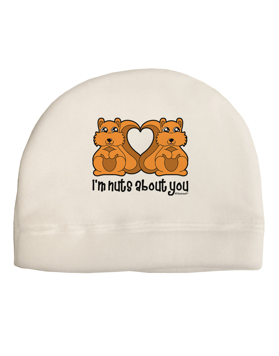 Cute Squirrels - I'm Nuts About You Adult Fleece Beanie Cap Hat by TooLoud-Beanie-TooLoud-White-One-Size-Fits-Most-Davson Sales