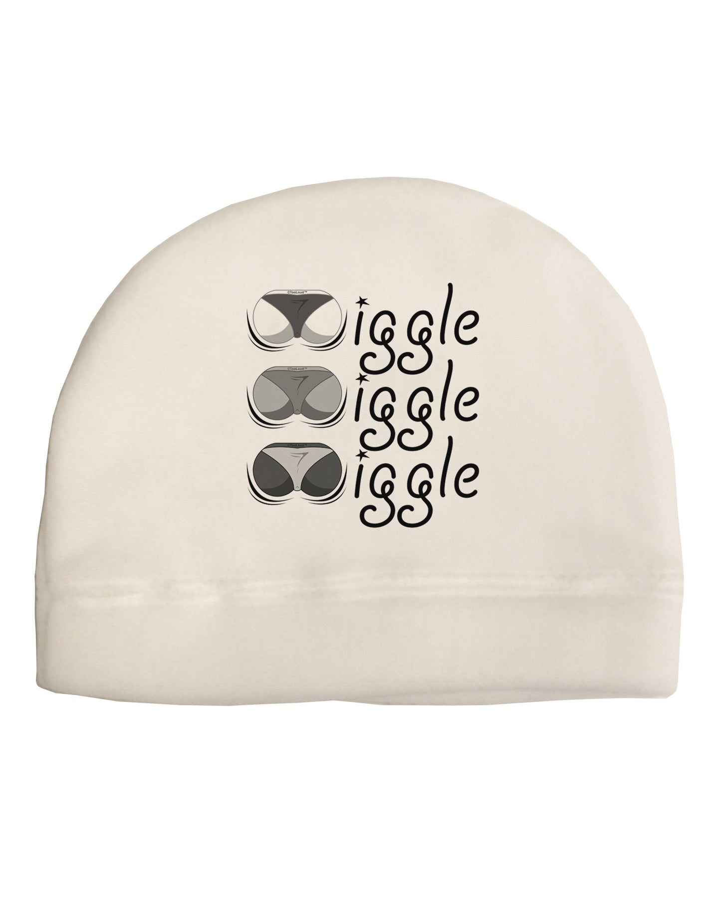 Wiggle Wiggle Wiggle - Twerk Adult Fleece Beanie Cap Hat-Beanie-TooLoud-White-One-Size-Fits-Most-Davson Sales