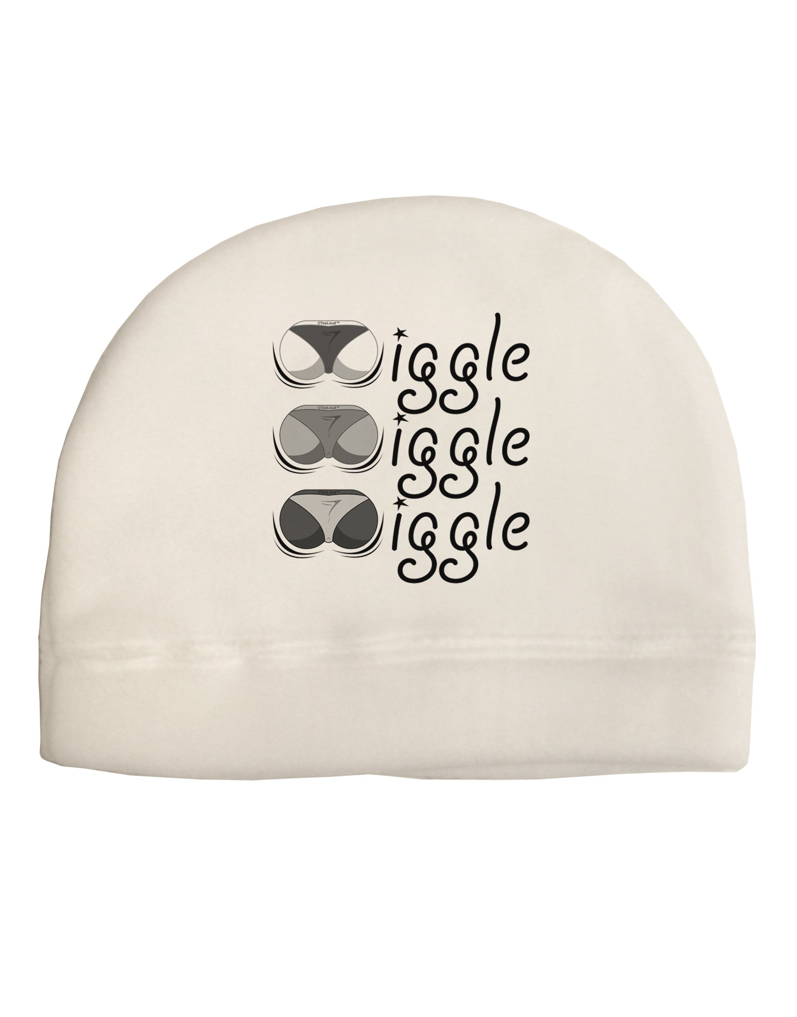 Wiggle Wiggle Wiggle - Twerk Adult Fleece Beanie Cap Hat-Beanie-TooLoud-White-One-Size-Fits-Most-Davson Sales