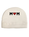 Mom Pixel Heart Adult Fleece Beanie Cap Hat-Beanie-TooLoud-White-One-Size-Fits-Most-Davson Sales