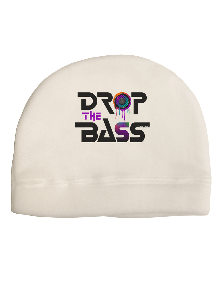 Drop The Bass - Drips Speaker Adult Fleece Beanie Cap Hat-Beanie-TooLoud-White-One-Size-Fits-Most-Davson Sales