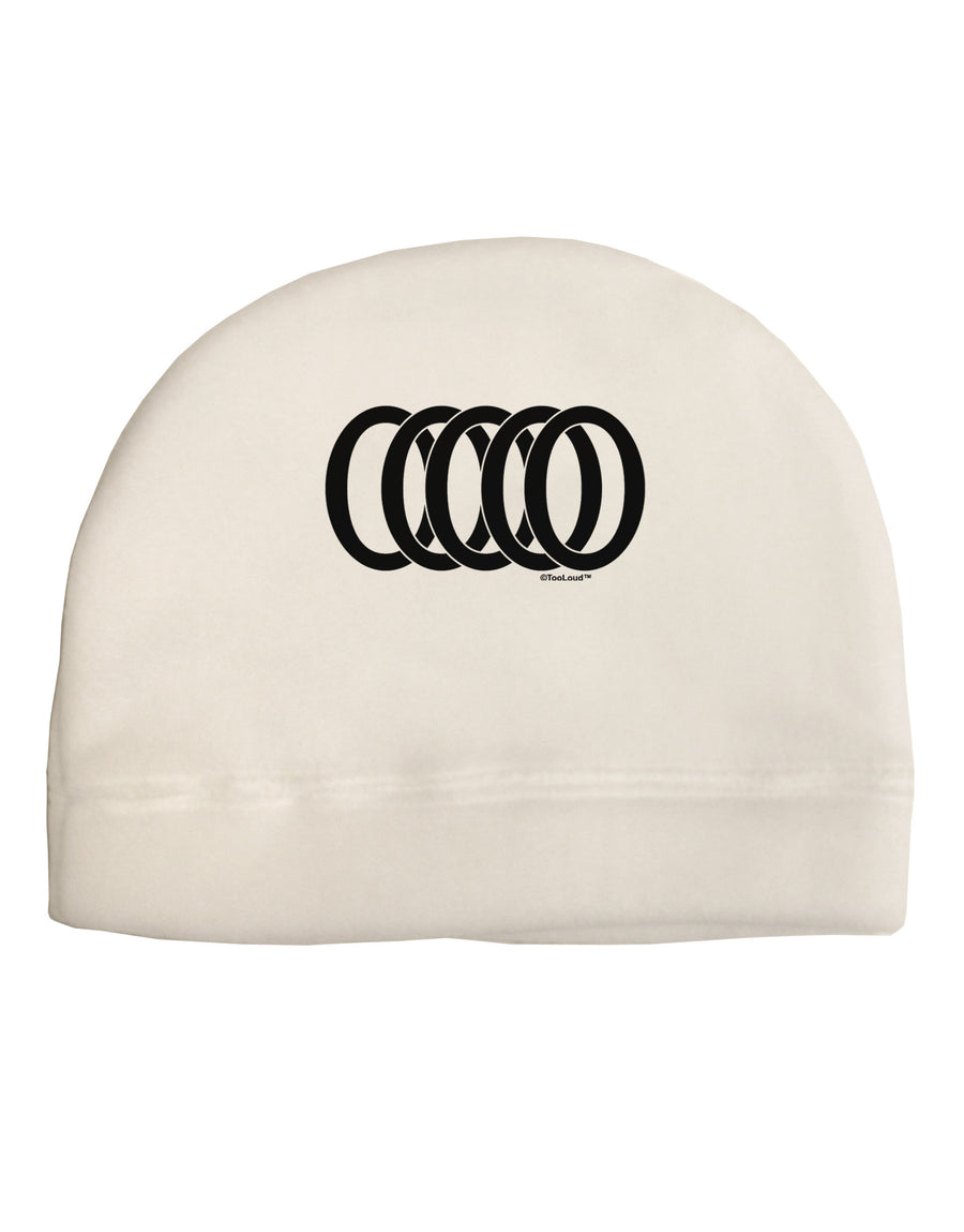 Five Golden Rings Child Fleece Beanie Cap Hat-Beanie-TooLoud-White-One-Size-Fits-Most-Davson Sales