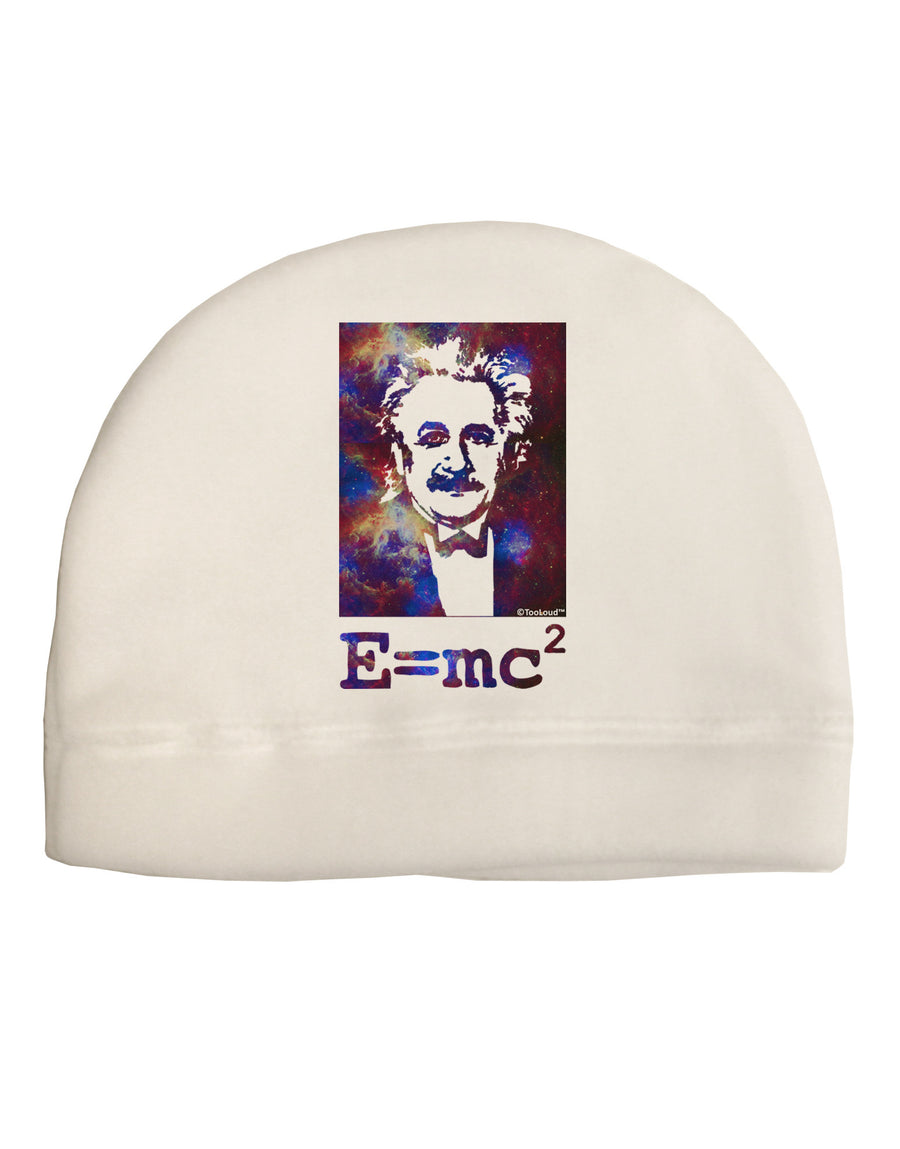 Cosmic Galaxy - E equals mc2 Adult Fleece Beanie Cap Hat by TooLoud-Beanie-TooLoud-White-One-Size-Fits-Most-Davson Sales