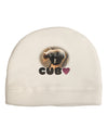 Balancing Bear Cub with Text Adult Fleece Beanie Cap Hat-Beanie-TooLoud-White-One-Size-Fits-Most-Davson Sales